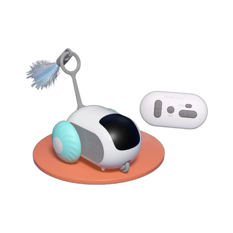 Remote Control Racing Car Cat Toy with Feather Teaser