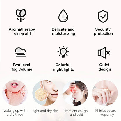 Aroma Diffuser Ultrasonic Perfume Air Humidifier Iron Art Deer Pattern Smart Room Fragrance Humidifier with LED Night Lights