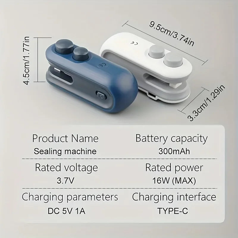 Mini Heat Bag Sealing Machine Multifunction Bag Clip Sealer