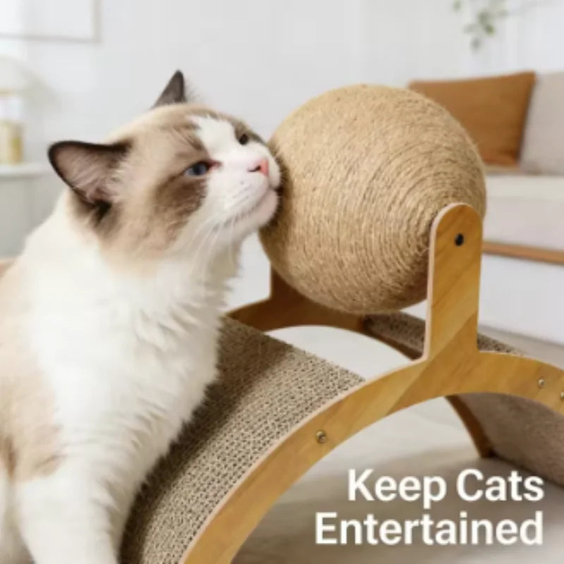 Wooden Sisal Cat Scratching Board