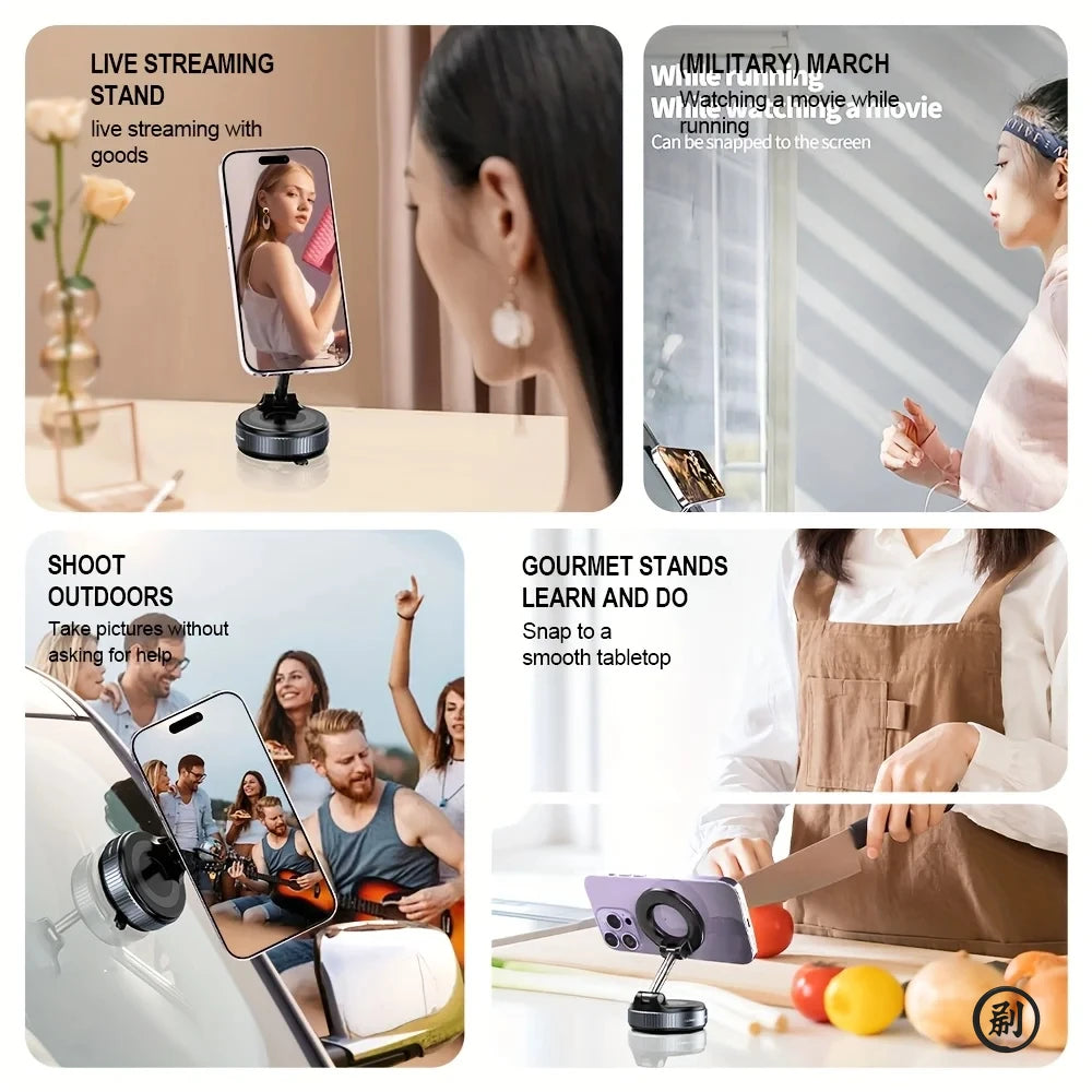 360° Adjustable Foldable Vacuum Suction Mount for Dashboard