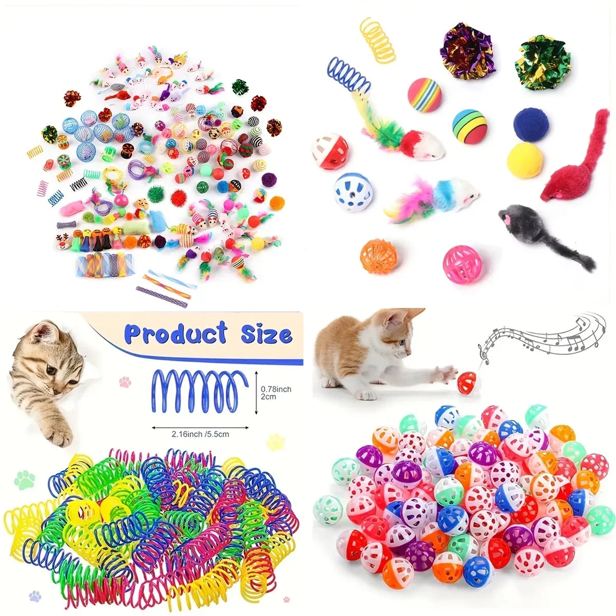 Interactive Spring Cat Toy Set