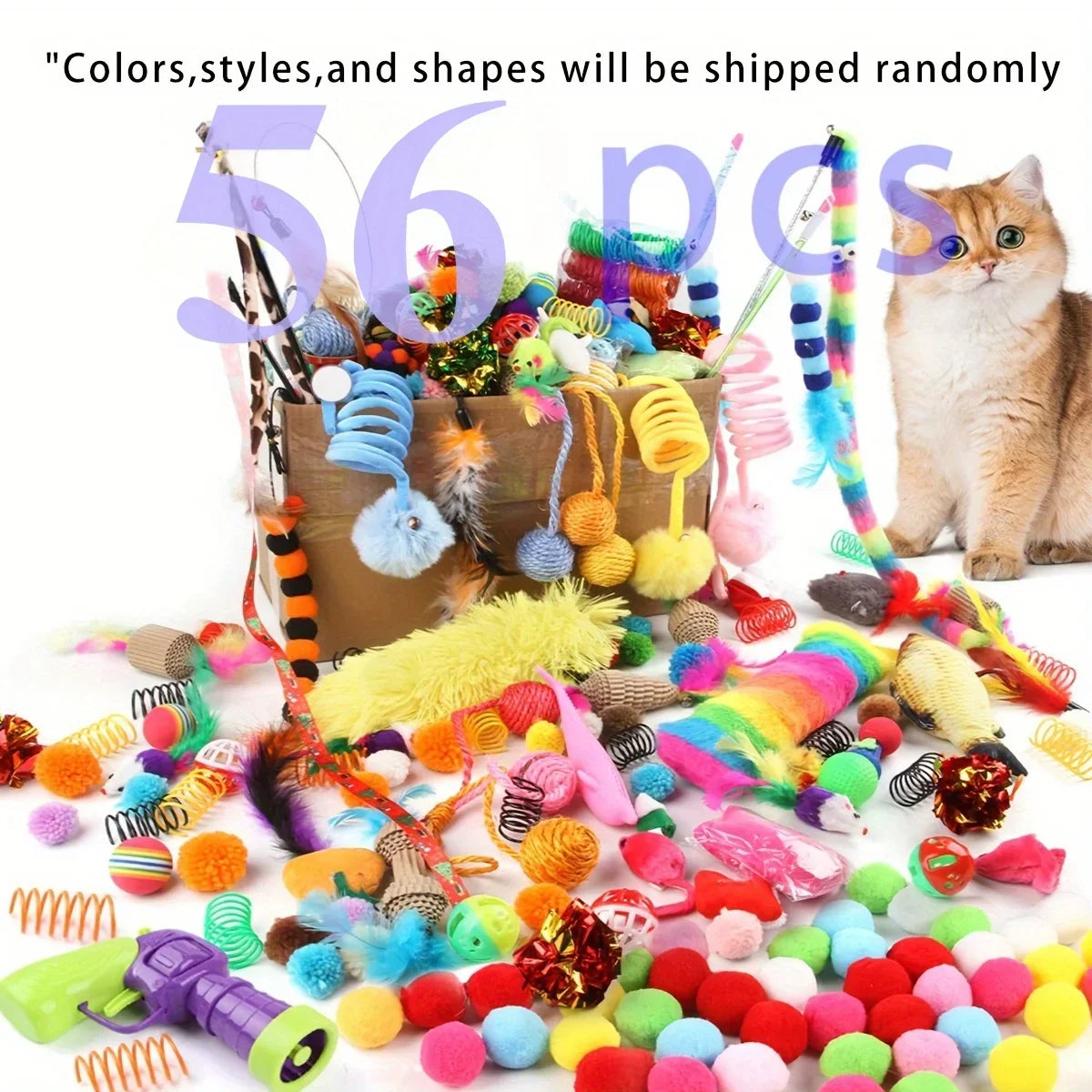 Interactive Spring Cat Toy Set
