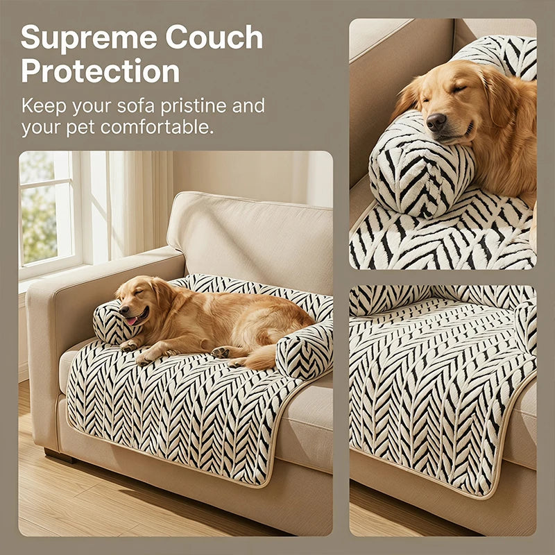 Zebra Plush Cat & Dog Bed Mat