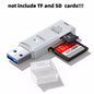 Multi Functional 2-in-1 High-speed USB 3.0/2.0 Card Reader Supports TF SD Card