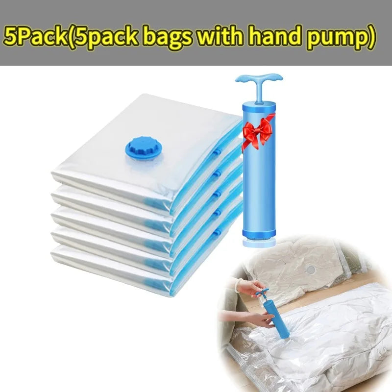 Space Saving Compression Bags for Clothes, Quilts & Bedding (1–10 Pack)