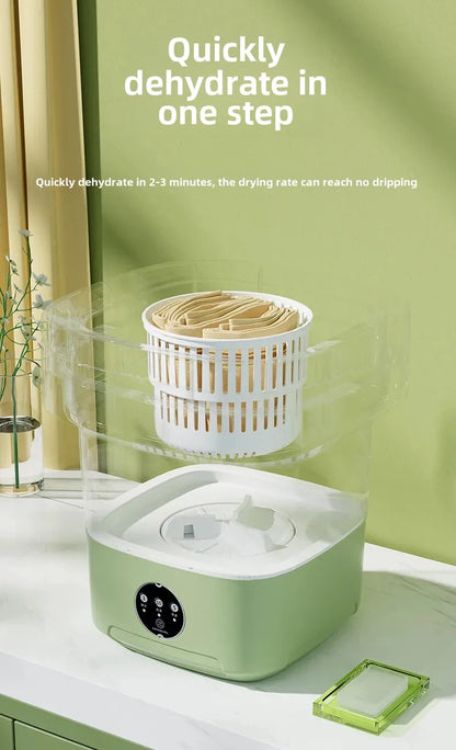 Portable Folding Washing Machine Home Use Integrated 11L Large Capacity Bras Pants Stockings Mini Washing Machine