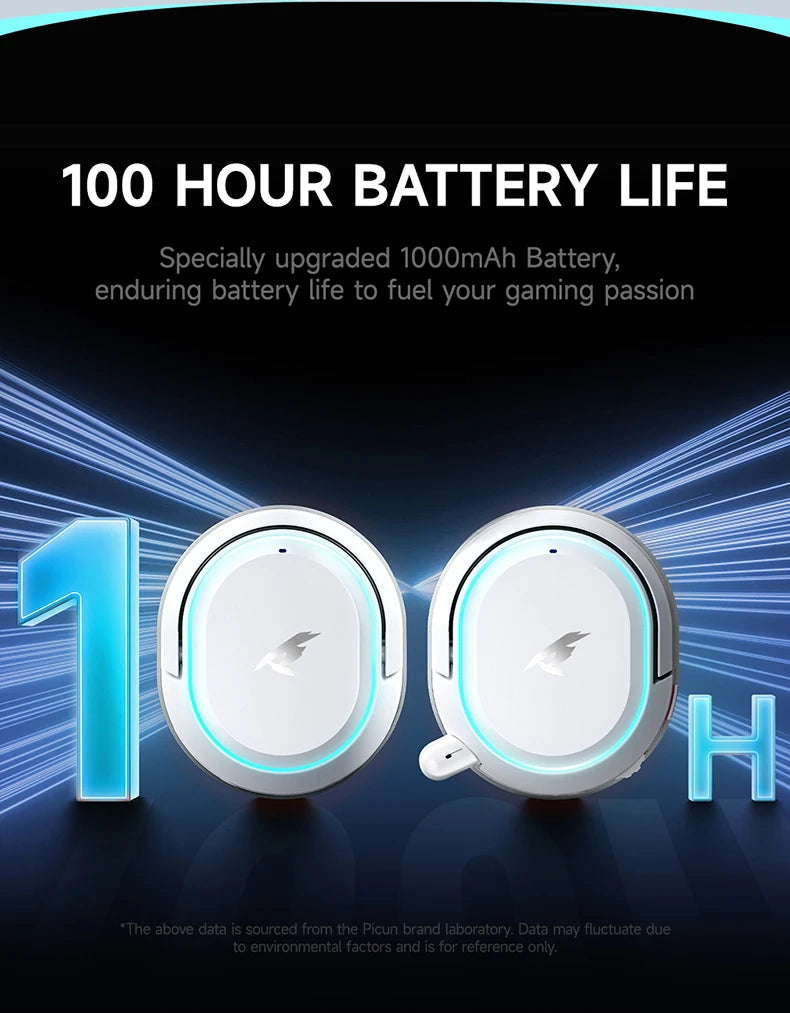 Picun G2 2.4GHz Bluetooth Wireless Gaming Headset For PC PS4 PS5 Phone Switch 5ms Low Latency 7.1 Surround Wired Headset ENC Mic