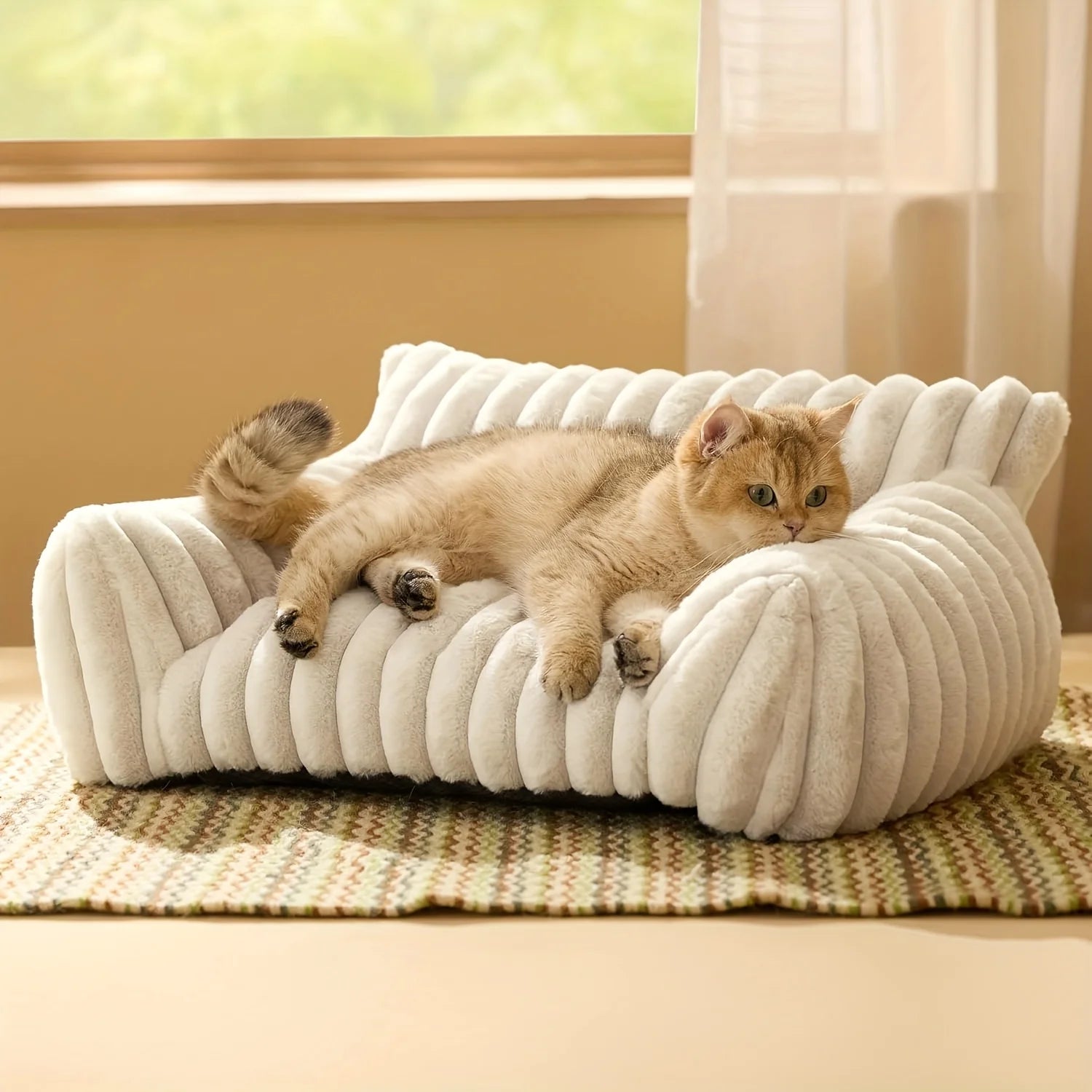 Soft Plush Cat Sofa Bed