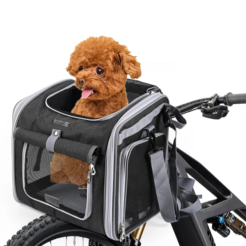 Expandable Dog & Cat Bike Basket Carrier