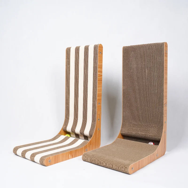 Double-Layer Wooden Cat Scratcher