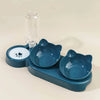 3-in-1 Tilted Cat Food & Water Bowl with Gravity Water Feeder