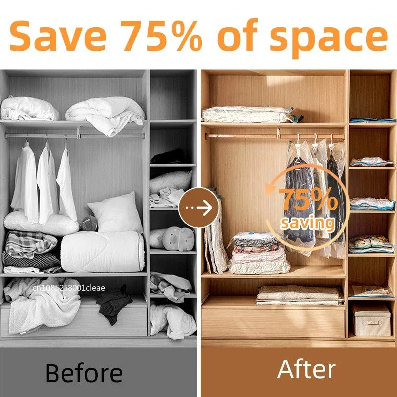 Space Saving Compression Bags for Clothes, Quilts & Bedding (1–10 Pack)