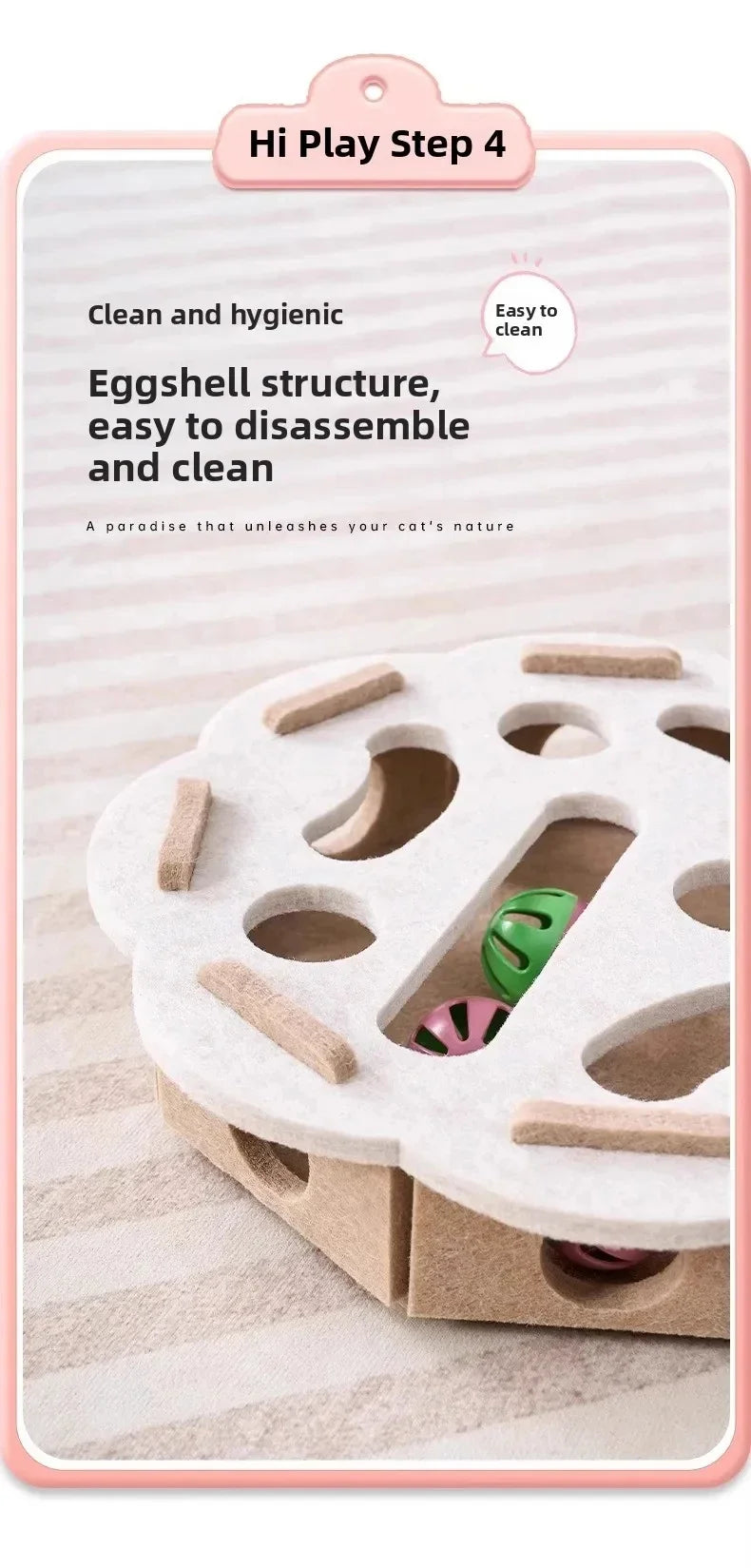 Interactive Cat Puzzle Toy & Ball Playhouse