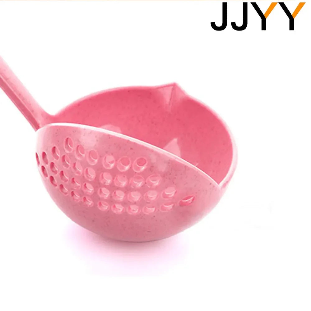 The 2 in 1 Kitchen Spoon Long handle Plastic Colander Filter