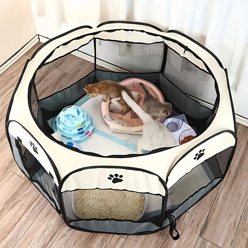 1 piece foldable pet play fence tent, suitable for cats, dogs