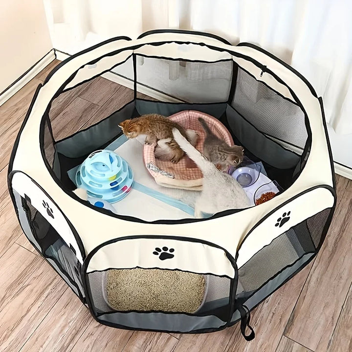 1 piece foldable pet play fence tent, suitable for cats, dogs