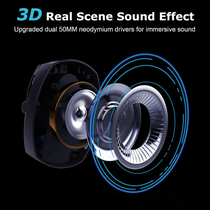 Wireless Gaming Headset with Detachable Noise Cancelling Microphone