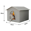 Waterproof Outdoor Cat House Weatherproof Shelter for Stray Cats Year-Round Protection