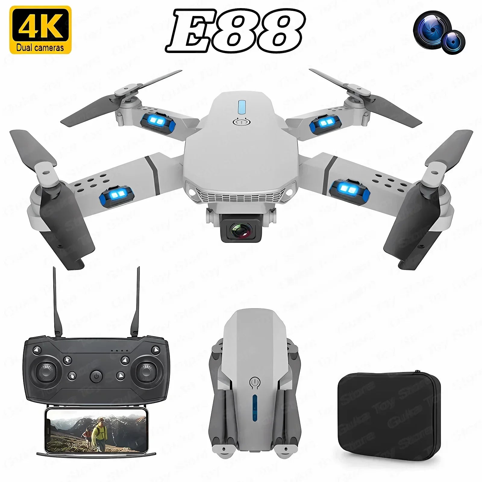 2024 New E88 Pro WIFI FPV Drone Wide Angle HD 4K 1080P Camera