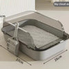 Kitty Sandbox Cat Litter Box Semi-enclosed Splashproof Cat Tray