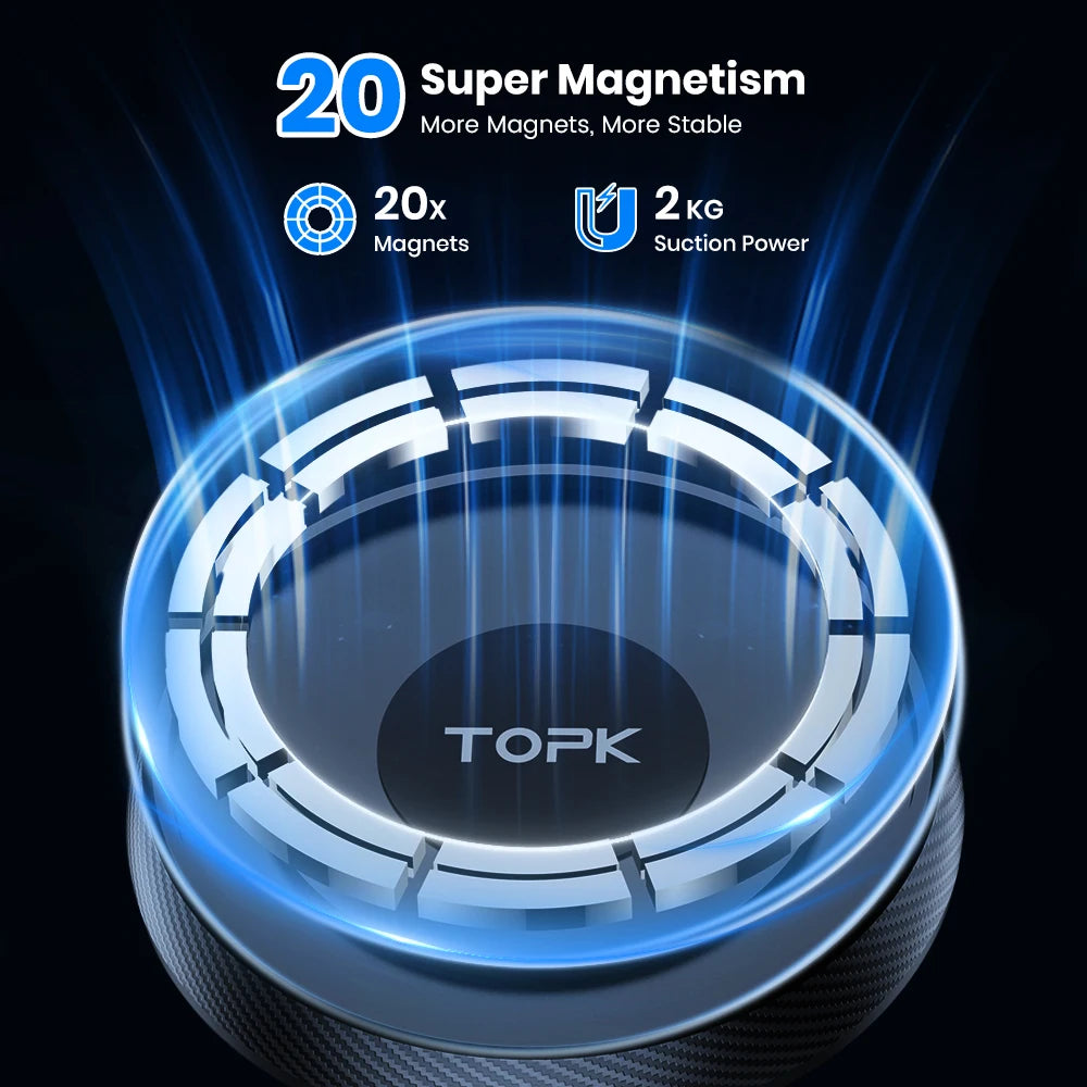 TOPK Magnetic Car Phone Holder Air Vent Mount for MagSafe iPhone & Samsung