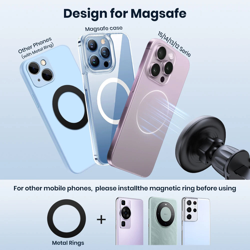 TOPK Magnetic Car Phone Holder Air Vent Mount for MagSafe iPhone & Samsung