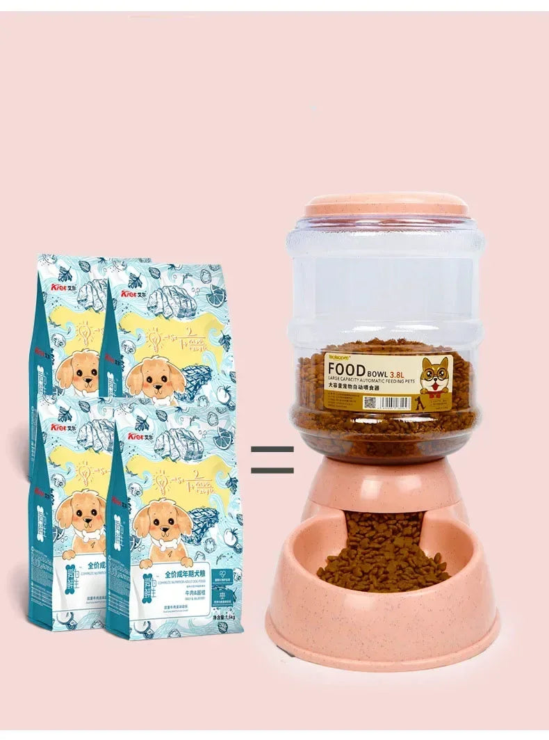 Dog Automatic Feeders Plastic Water Bottle Cat Bowl Feeding