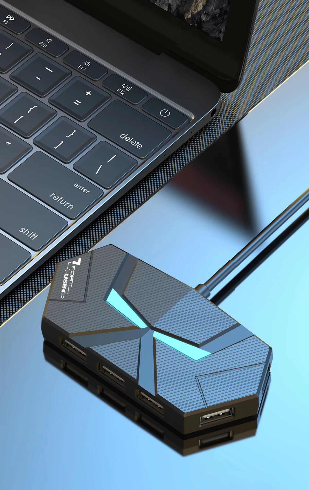 HUB 7-port Compatible USB2.0 Expansion Splitter