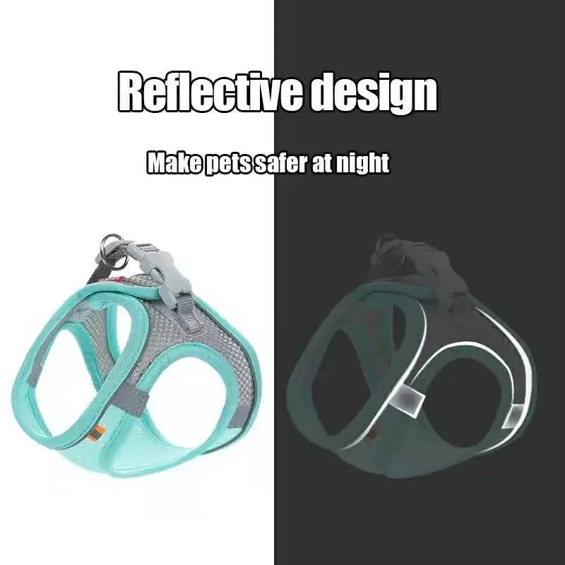 Reflective Mesh Pet Harness Set