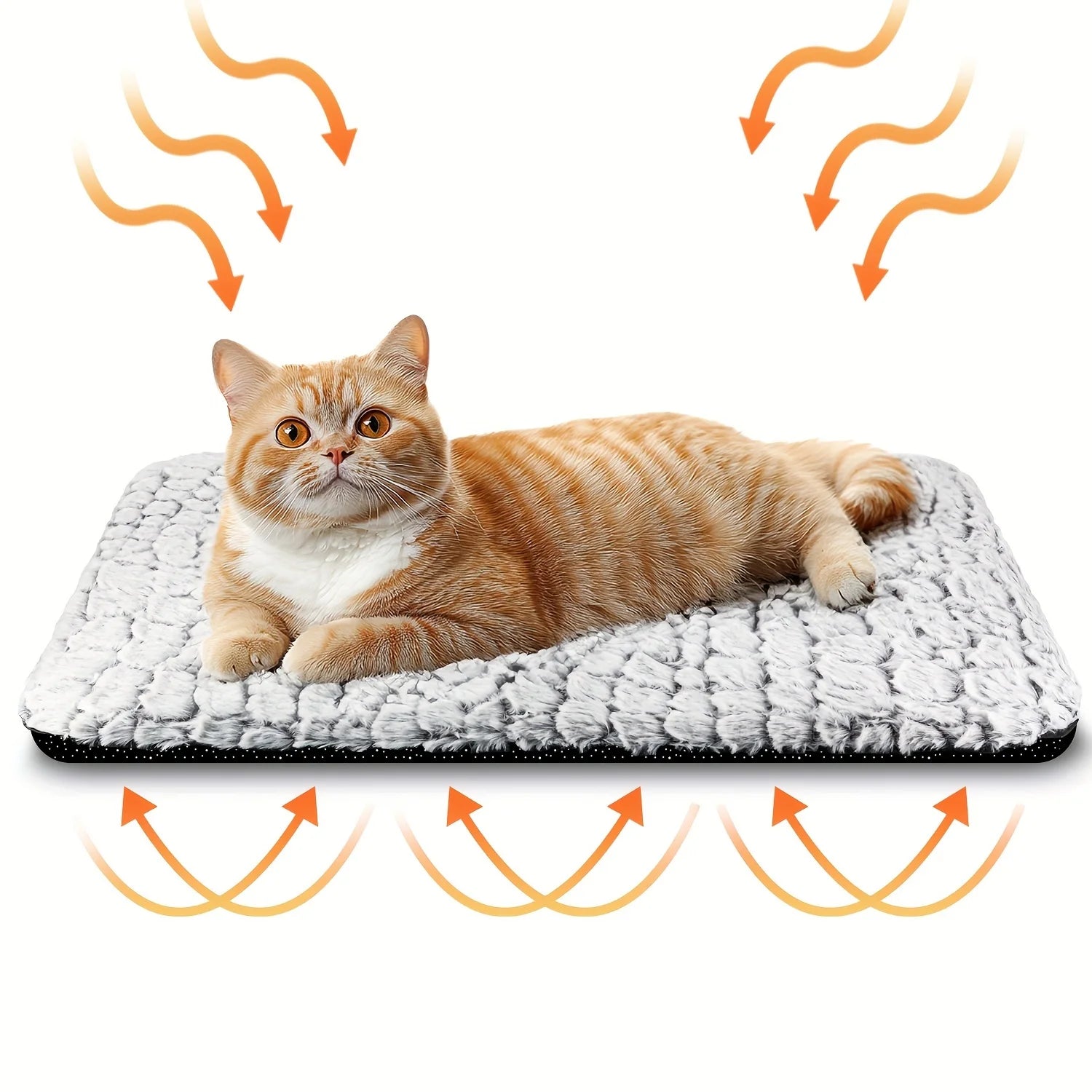 Soft Plush Cat Bed Mat Washable Sleeping Cushion for Indoor Cats