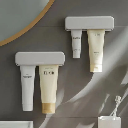Wall Mounted Toothpaste Holder Bathroom Facial Cleanser Toothpaste Storage Rack No-Drill Toothpaste Clip Squeezer
