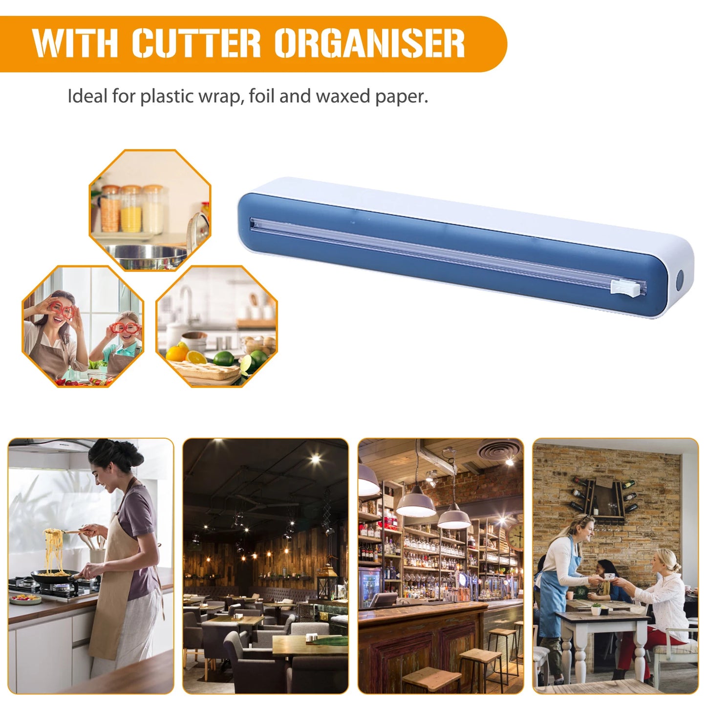 Kitchen Disposable Cling Film Cutter, Point Breaking Household Food Special Cutting Box, Suction Refrigerator Artifact