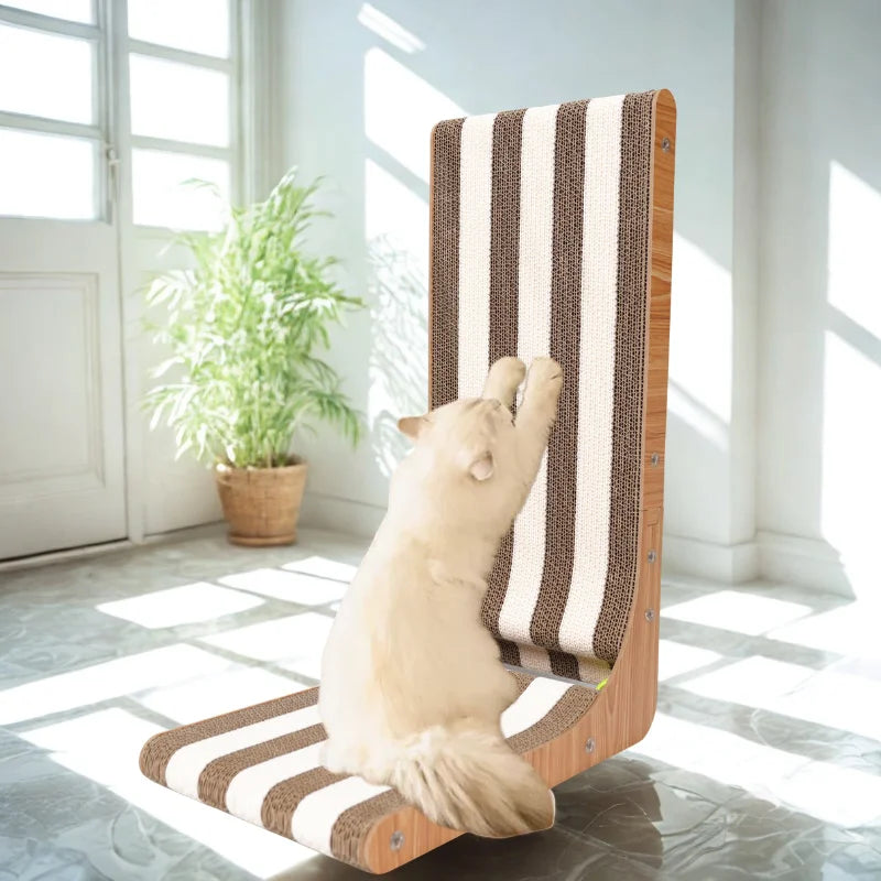Double-Layer Wooden Cat Scratcher
