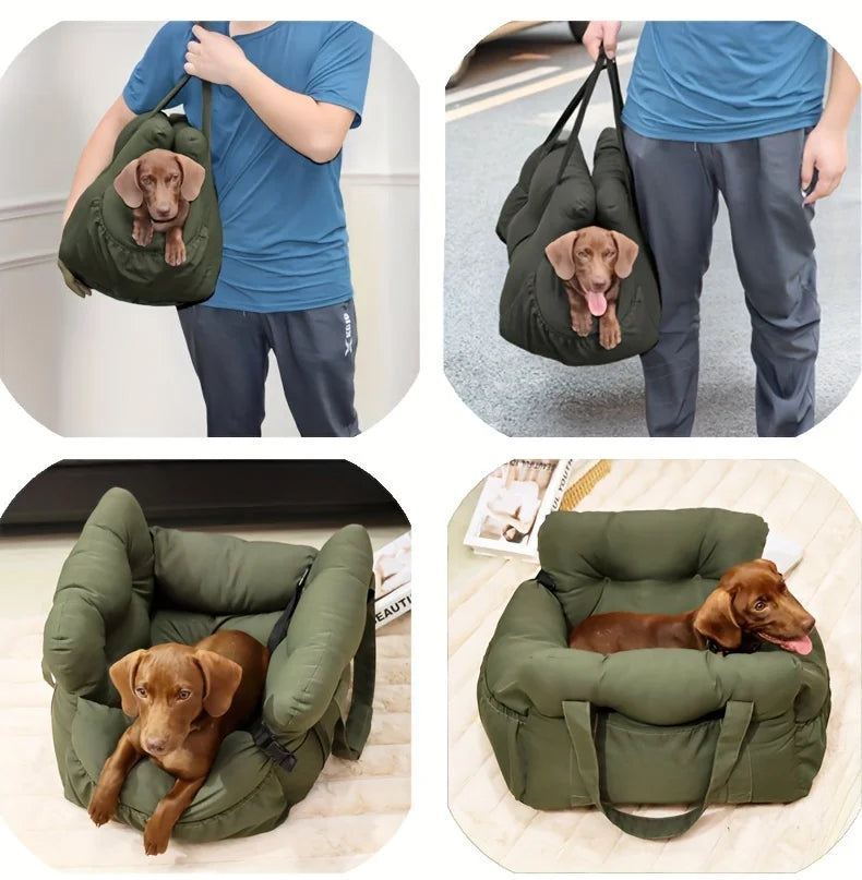 Small Dog Car Seat with Safety Belt