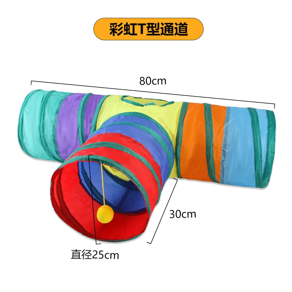Rainbow Cat Tunnel Toy