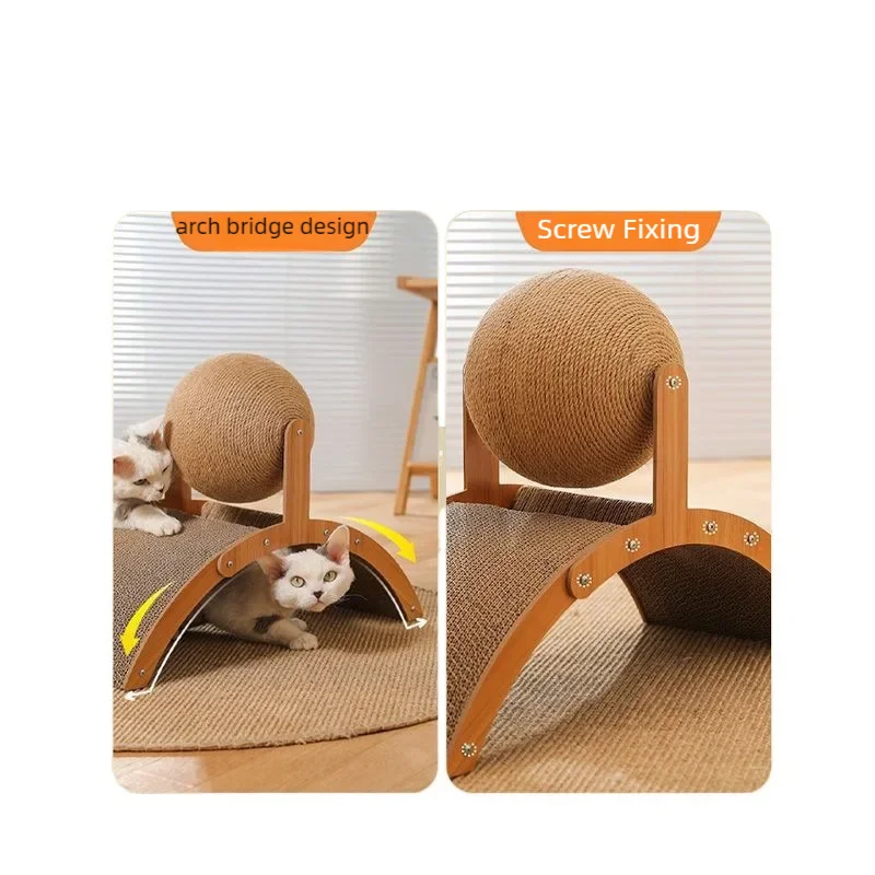 Wooden Sisal Cat Scratching Board