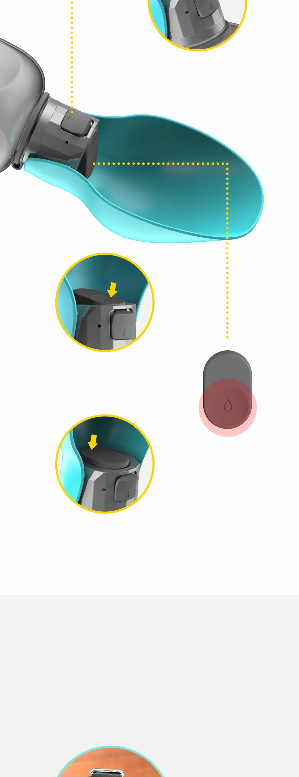 800ml Portable Dog Water Bottle For Big Dogs Pet