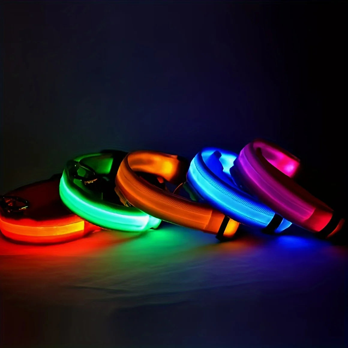 Reflective LED Dog Collar for Night Safety - Durable