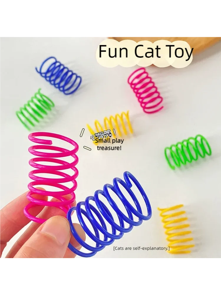 Colorful Plastic Spring Cat Toy