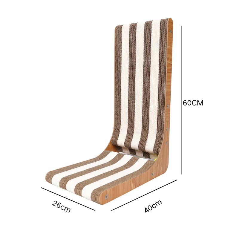 Double-Layer Wooden Cat Scratcher