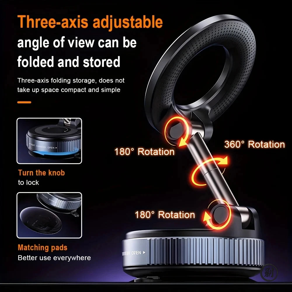 360° Adjustable Foldable Vacuum Suction Mount for Dashboard