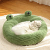 Warm Plush Frog Dog & Cat Cave Bed for Puppies, Kittens & Small Pets