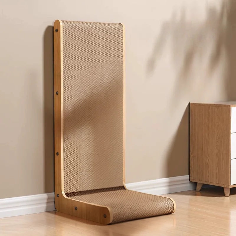 Double-Layer Wooden Cat Scratcher