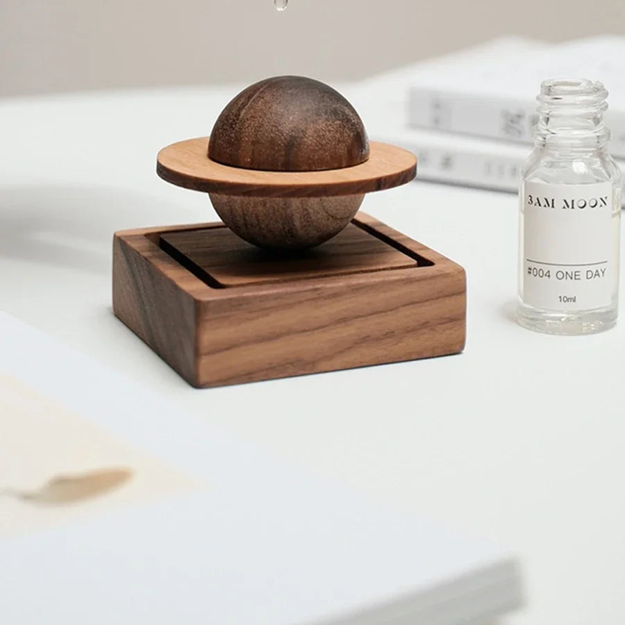 Wooden Scent Diffuser Jupiter Shape Home Decor Fresh Air Dorm Room Jupiter Ball Diffuser Essential Oil Diffuser