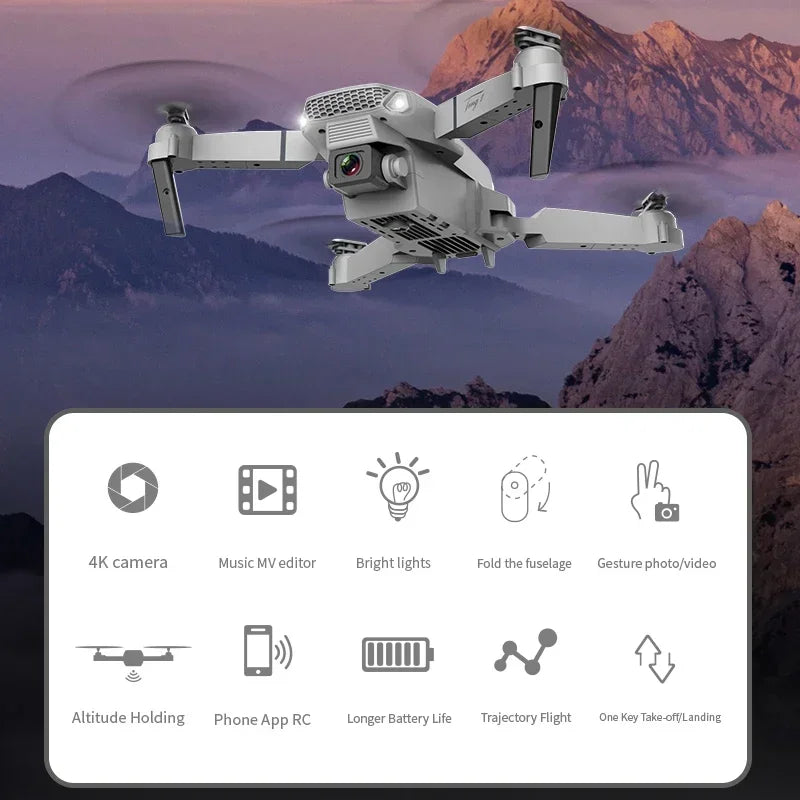 E88 Pro WIFI FPV Drone Wide Angle HD 4K/1080P Camera