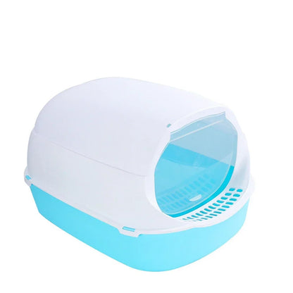 Kitty Sandbox Cat Litter Box Semi-enclosed Splashproof Cat Tray
