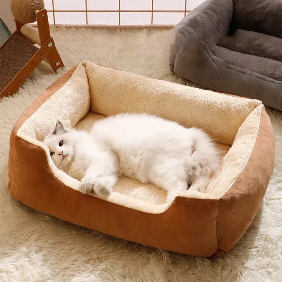 Soft Plush Cat Bed Warm Breathable Sleeping Mat for Indoor Cats