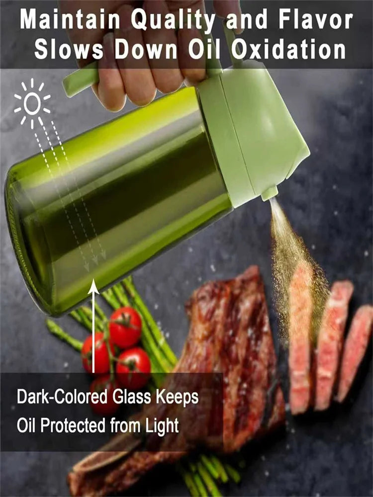 2-in-1 Olive Oil Sprayer & Dispenser Bottle