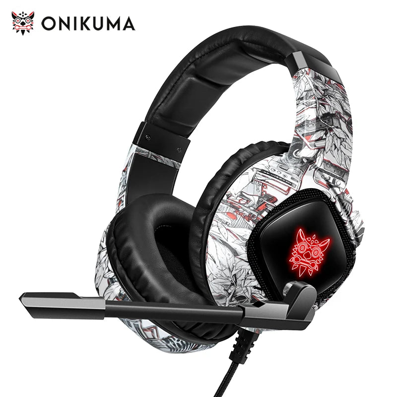 ONIKUMA Professional Gaming Headphone with Mic LED Backlight Wired Headset